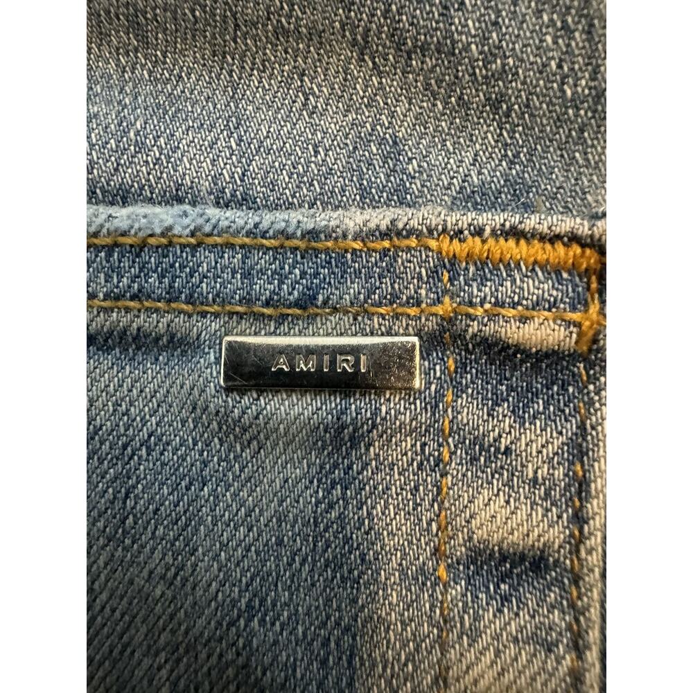 EUC Amiri Leopard Thrasher Denim - Picture 10 of 16